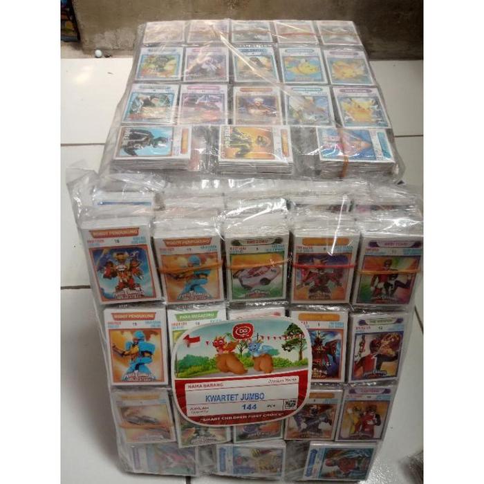 Kartu Wartet Kwartet Jumbo Dg 1 renteng isi 12 pack(384 kartu)