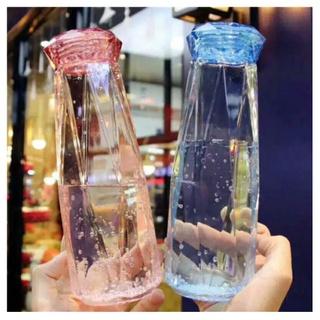 casa loger Botol Kaca Minum Polos Diamond Kristal Tumblr Tempat Minum Bening BOTOL KACA KRISTAL Boto