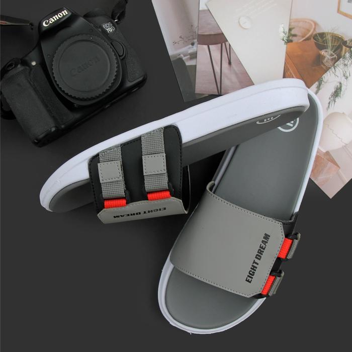 Eight Dream - Combine Grey - Sandal slide slop ringan sendal main traveling hotel