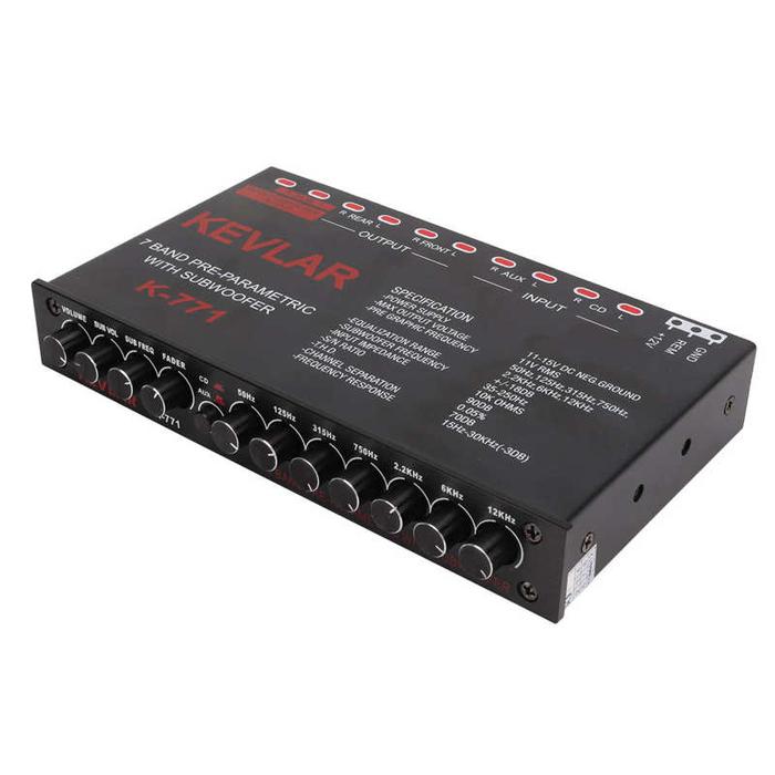 Equalizer Grafis Audio Mobil Universal, EQ Input Level Tinggi,