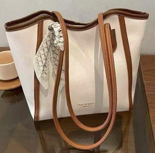 High-end retro large-capacity shoulder bag for women, perfect for work and Louis Vuitton Gucci Herme