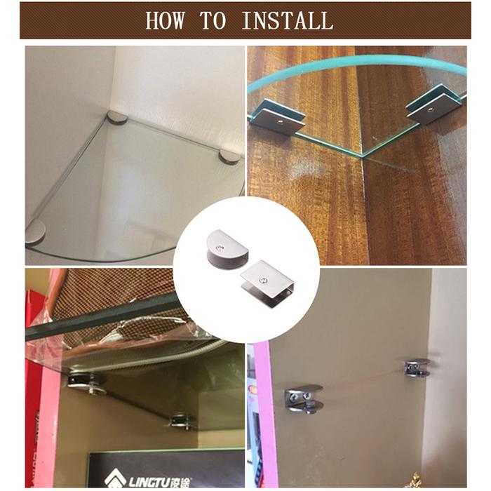 Penjepit Kaca Stainless Steel Glass Clip Tangga Kaca Pagar Braket Penjepit