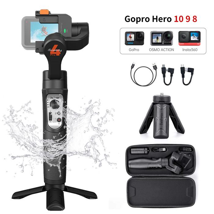 Hohem iSteady Pro 4 Gimbal Stabilizer for GoPro 11 12 Action Camera 3-Axis Handheld Gimbal Gopro Her