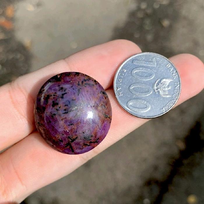 108 CARAT SAPPHIRE ASLI ! batu mulia purple safir natural corundum lawas permata gemstone alam vinta