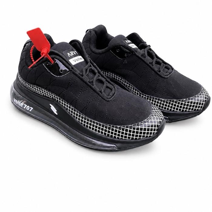 Sepatu lokal brand ARVY volte  707 Desain  grid black