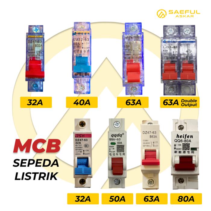 MCB Stop Kontak Sepeda Listrik & Motor Listrik