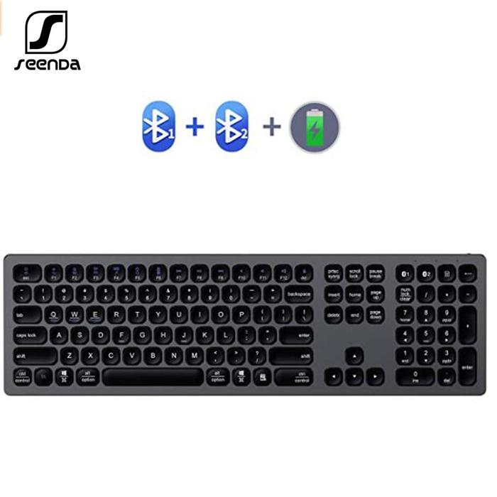 SeenDa Bluetooth-compita Keyboard Wireless Rechargeable Multi-Device