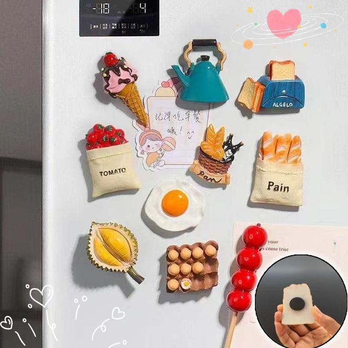 Kartun Makanan Magnet Kulkas Roti Magnet Kulkas Magnet Pesan Kulkas /Magnet Tempelan Kulkas Lucu Ben