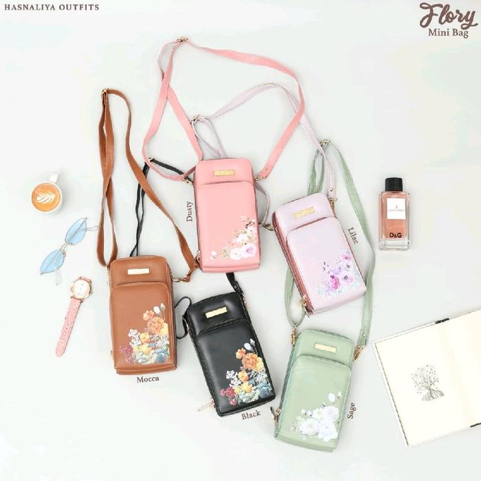 HASNALIYA OUTFIT - FLORY MINI BAG Selempang Slingbag Wanita