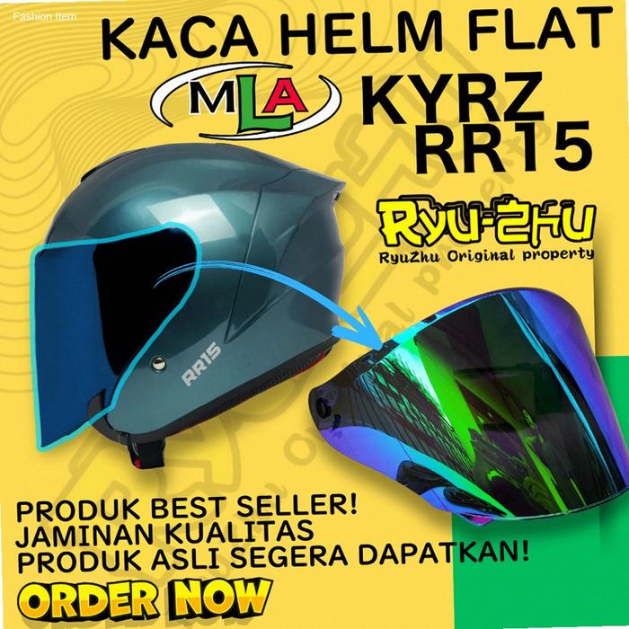 Kaca Helm MLA KYRZ RR15 Visor Helmet FLAT venom open ganteng TM2 MLA HELMET kyrz1 kyrz2 RR15 | Hot I
