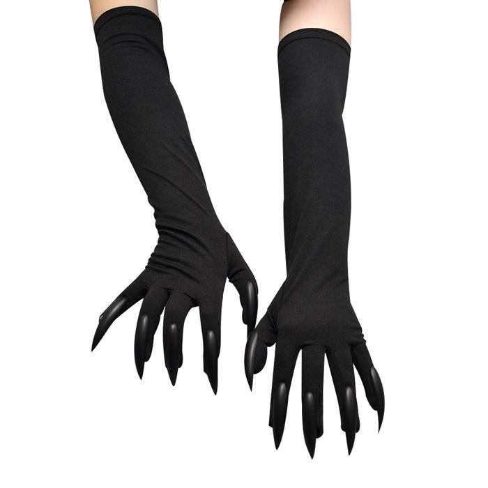 Halloween Black Gloves with Long Nail Cosplay Costume Vanitas Accessories Props The Case Study of Va