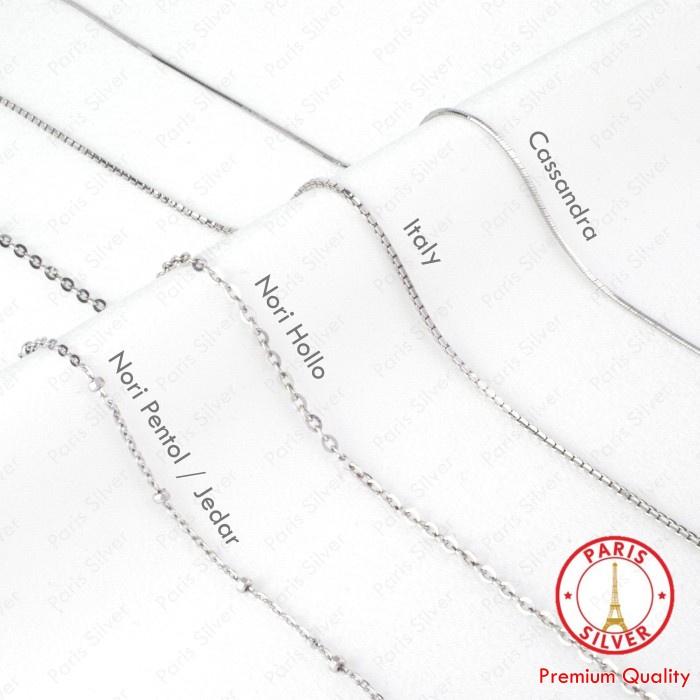Kalung Salib Yesus Filipi Besar Perak Asli Silver 925 Lapis Emas Putih Liontin Bandul Salip Pria Wan