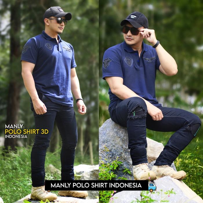 Polo Shirt Biru | Kaos Polo Laki Laki Dewasa | Polo Shirt Kaosbos.id | Kaos Polo Tactical | Kaos Pol