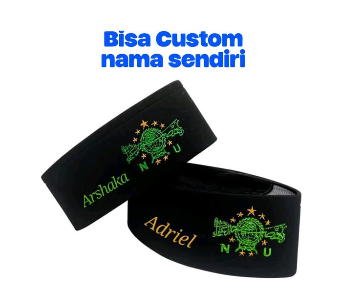 Peci bordir logo NU reques nama suka-suka