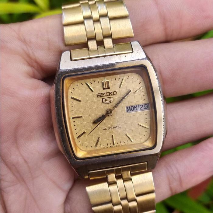 Jam tangan vintage Seii kko 5 Tank TV japan Automatic jadul kuno antik classic 7009 fashion pria wan