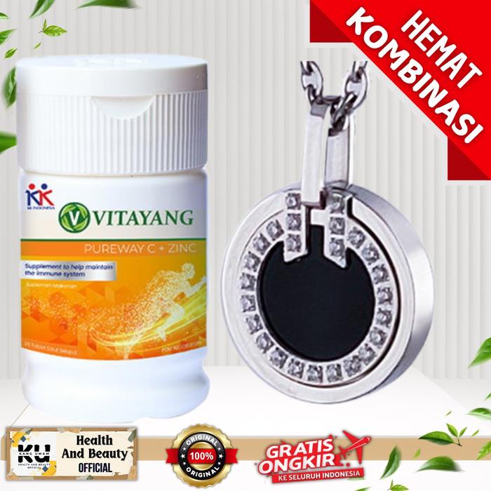 Beli 1 Gratis 1,, Beli 1 Kalung KK Liforce Ladies Circle Gratis +1 Botol PUREWAY C+ZINC - Bandul, Pe