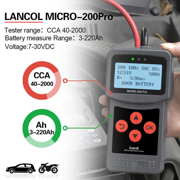 12V Car Battery Tester Motorcycle Battery Tester Battery yzer