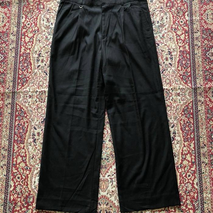 Celana Lieu homme korean streetwear two tuck wide fit slank pants Hi844