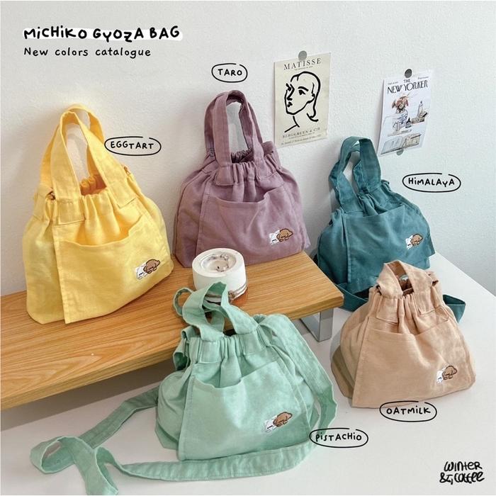 PROMO GUYS Michiko - Gyoza Bag Linen Adjustable Strap PREMIUM