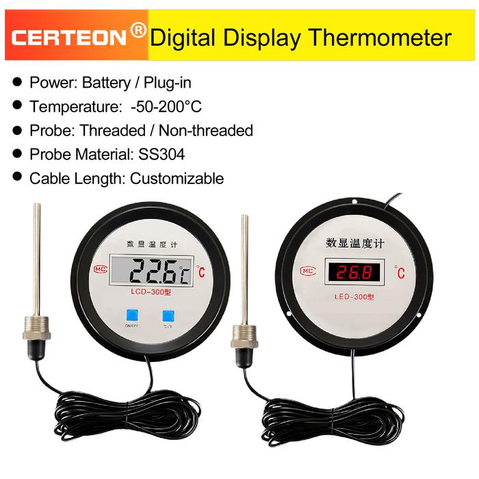 IMPORT DIGITAL DISPLAY THERMOMETER DIGITAL THERMOMETER ELECTRONIC TEMPERATURE METER LCD-300 THERMOME
