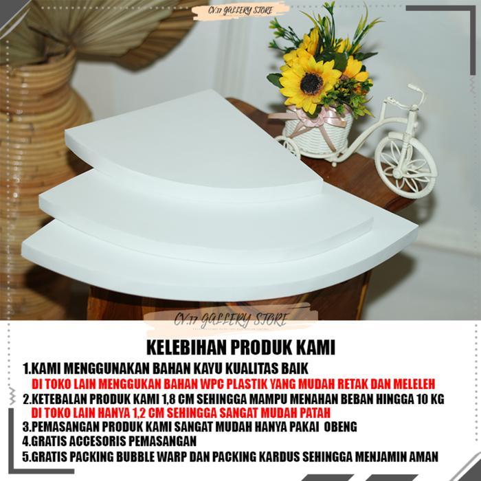 Rak Papan Ambalan Hiasan Dekorasi Tempat penyimpanan Buku Bunga make up Kosmetik Bumbu Speaker Dindi