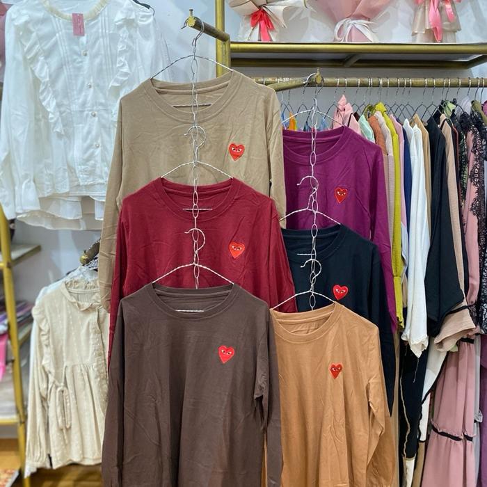 Kaos cdg play love bordir