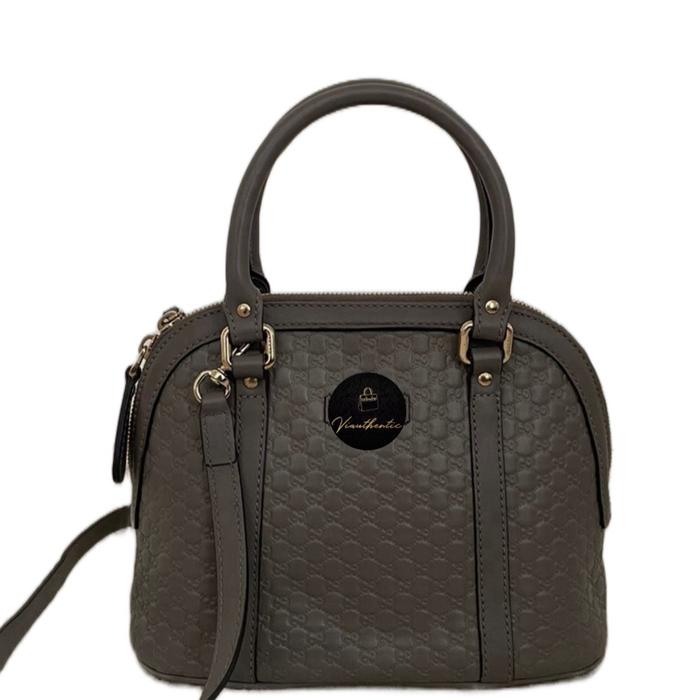 Gucci Microguccissima Mini Dome Satchel bag in grey leather