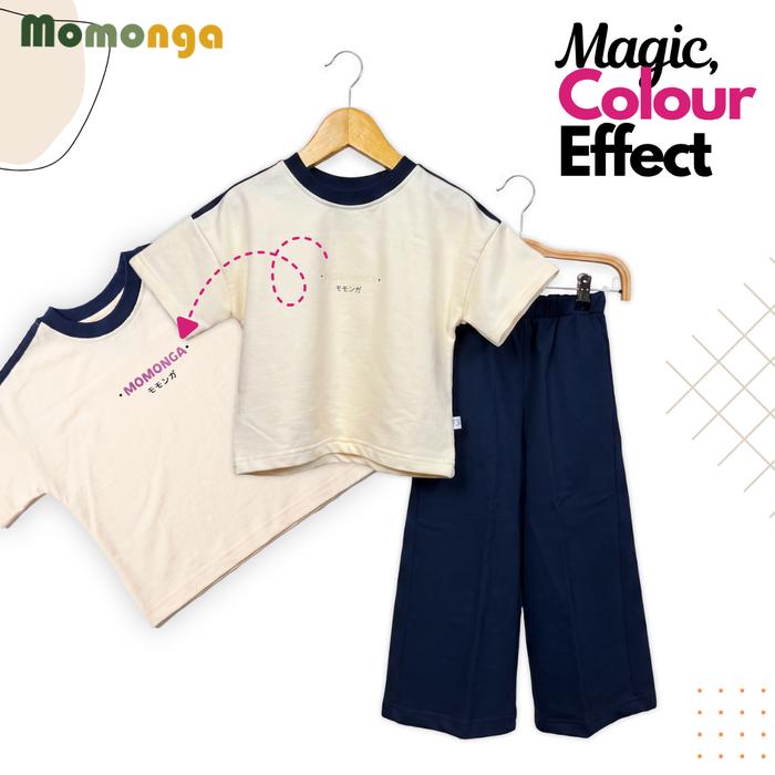 Setelan Crop Tees BabyTerry Momonga Magic Colour