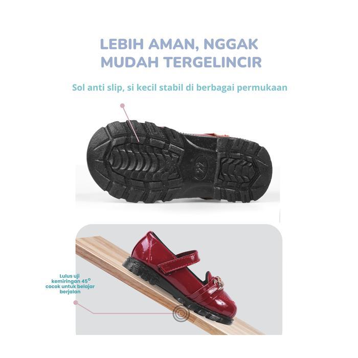 TERPERCAYA Syalu Sepatu Anak Perempuan 1 Sampai 2 Tahun Flat Shoes Aksesoris Rantai Anti Slip WRV02