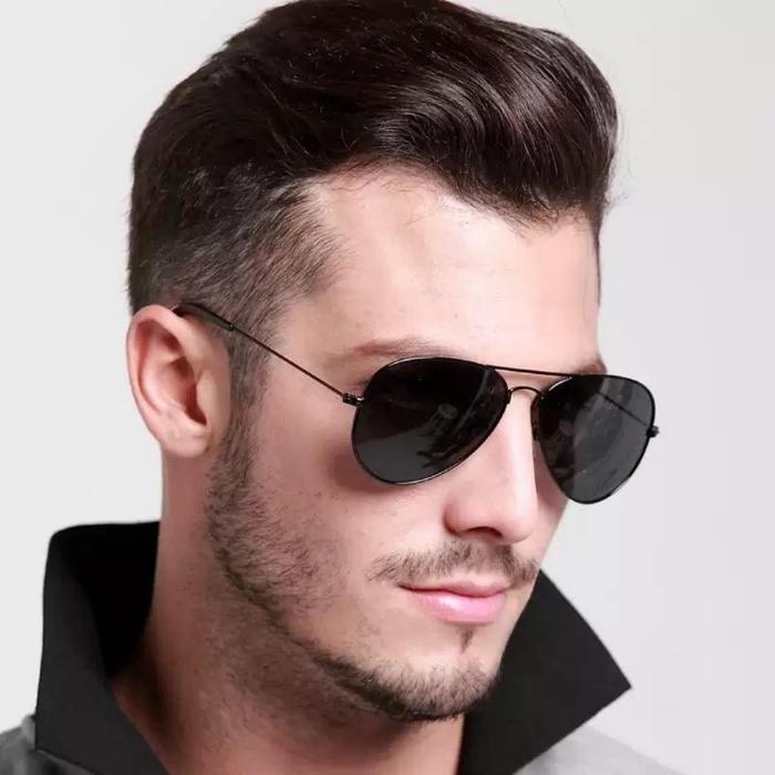 Kacamata Lensa Hitam Gaya Pria Wanita Rangka Aviator Pilot Vincent Metal Kaca Mata Frame Fashion Art