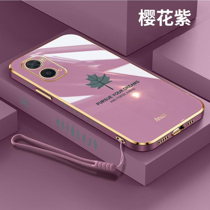 Casing Ponsel OPPO A76, Pelindung Telepon Genggam Lapisan Elektro