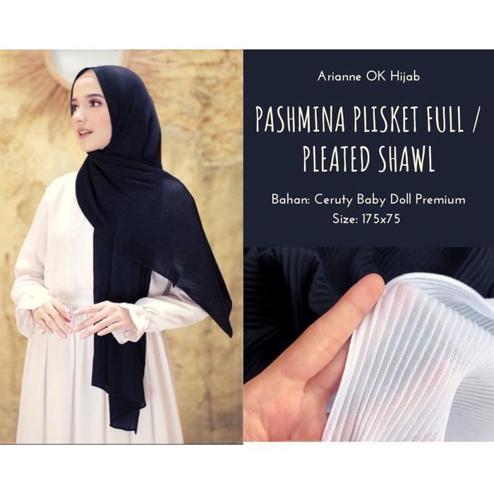PASHMINA CERUTY UNO FULL PLISKET BY AZARA SERI WARNA