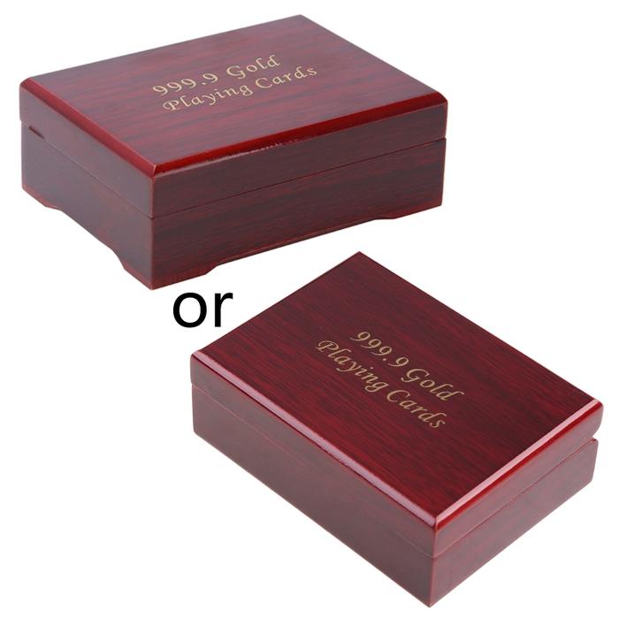 Box Playing Cards for Case Packing Bridge Wooden Box Card Conta