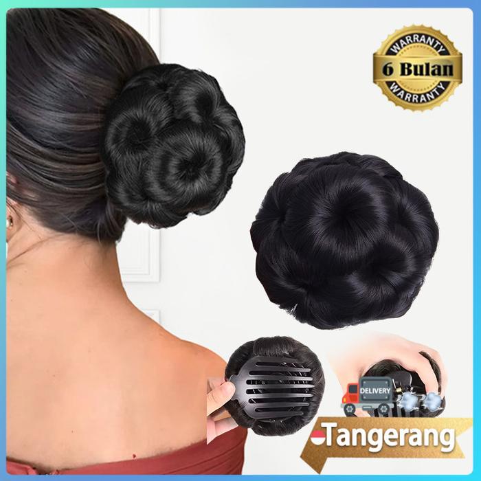 Sanggul Keong / Dome Keong / Jepit Keong / Jepit Rambut Cepol Hitam