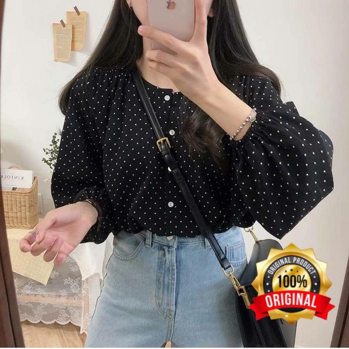BLOUSE KOREA - KAYOUNG BLOUSE JUMBO LD 120 - ATASAN monalisa - ATASAN WANITA - PAKAIAN - KOREAN TERL