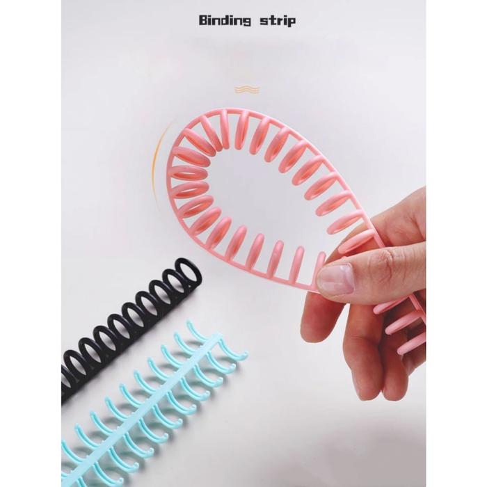 Ring Binder DIY Spiral Binder/Loose Leaf Binding Strip 30 Lubang Untuk Loose-leaf Paper A4 B5 A5 A6 