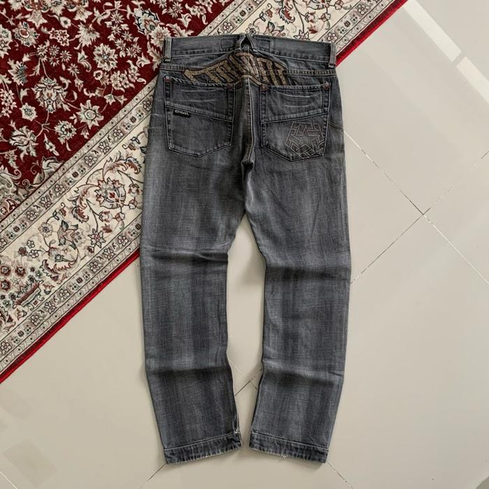 Vintage Tribal Gear Usa Embroidery Washed Jeans