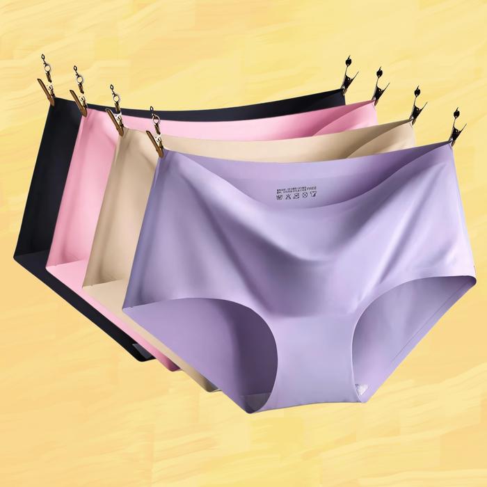 Celana dalam wanita berbahan sutra es berkualitas tinggi tanpa jahitan dan bekas  CD-10 Katun High c