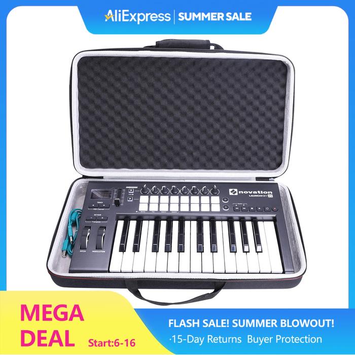 LTGEM EVA Hard Case for Novation Launchkey 25 MK2 USB Keyboard controller
