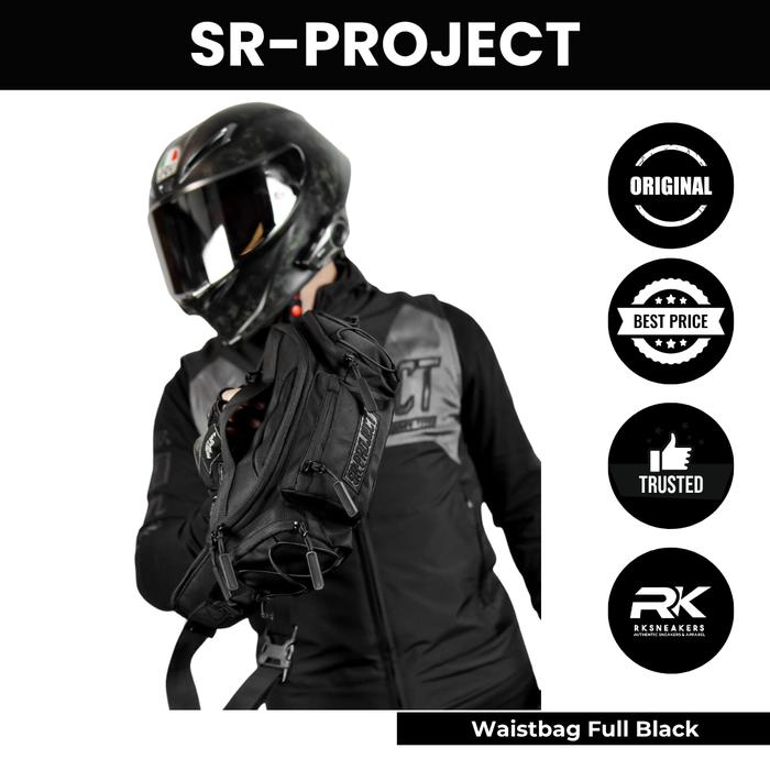 SR Project Waistbag Full Black 100% Authentic