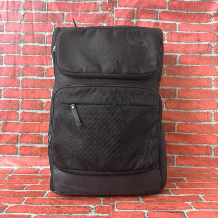 TAS RANSEL THE NORTH FACE PRIA KANVAS TEBAL SECOND BRANDED HITAM / TAS BACKPACK PRIA KERJA KANTOR TN