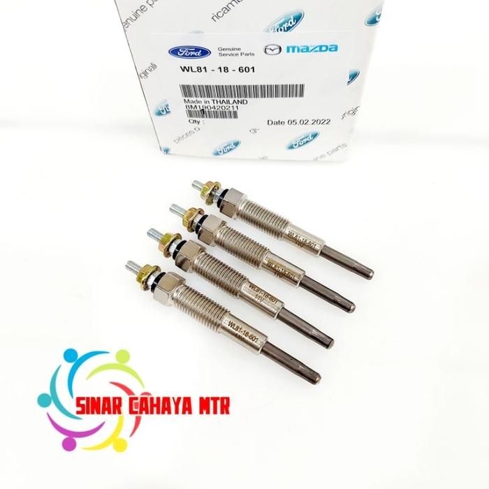 BUSI PEMANAS GLOW PLUG FORD RANGER 2.5 BT50 EVEREST 2.5 ISI 4PCS 11VOLT GARANSI 1BULAN