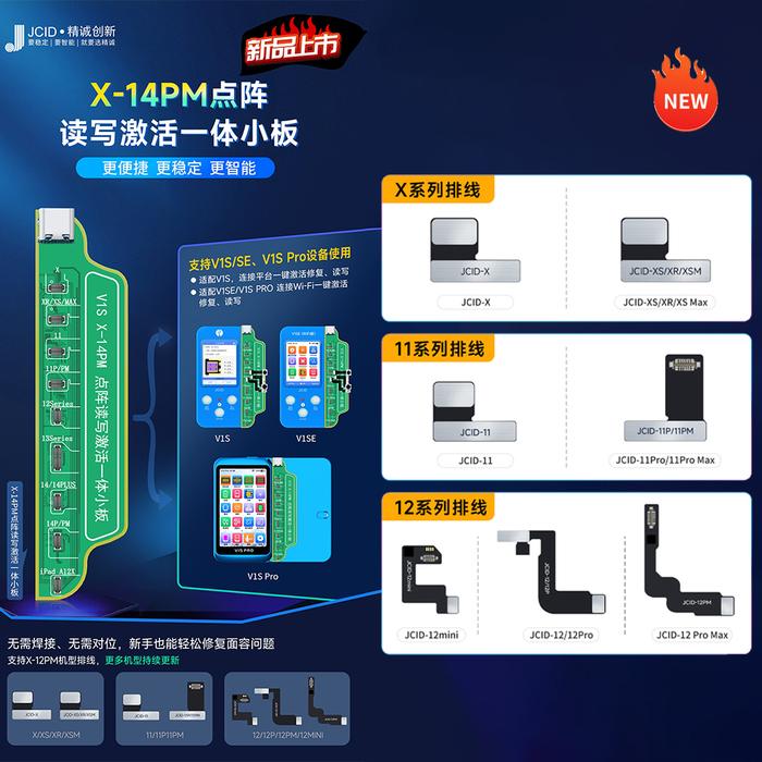 JC Non-removal Face ID Repair FPC Flex Cable for IPhone X-13PM Face