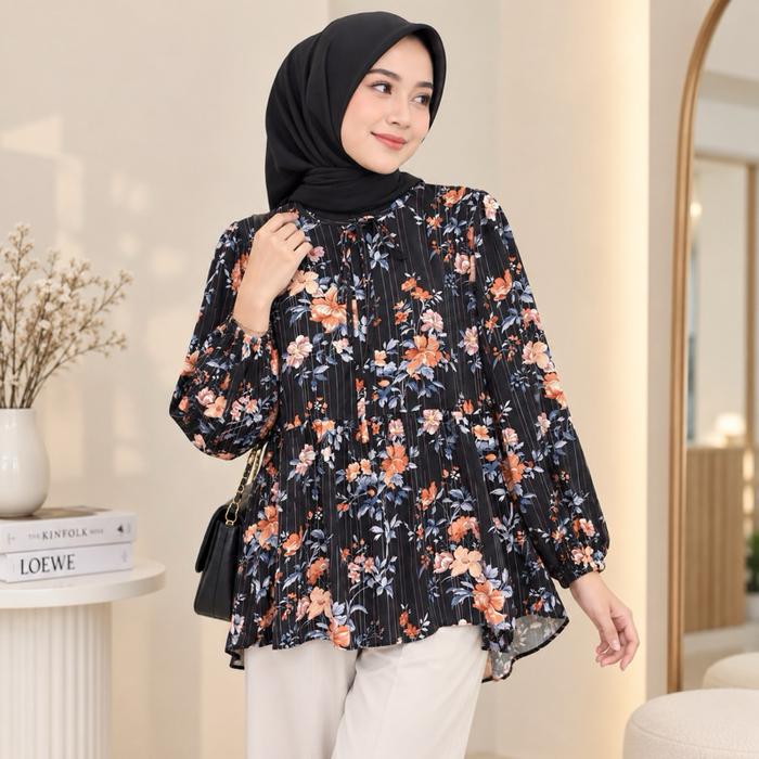 Elmira Blouse Rayon Motif Premium