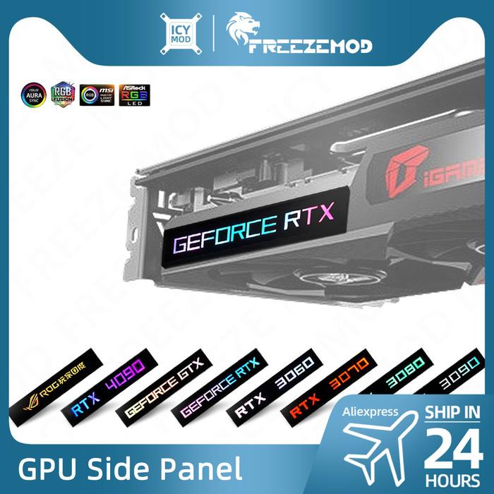 FREEZEMOD GPU Side Panel RTX3090 GTX ROG PC Decoration Video Card