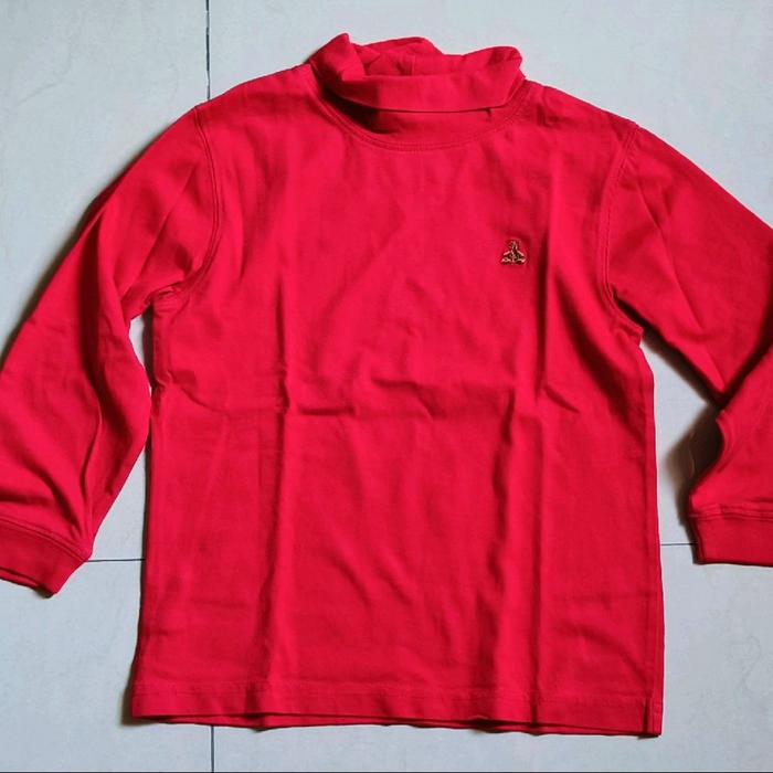 baju second anak cowok kaos lengan panjang merah fit 3-4 th Fashion