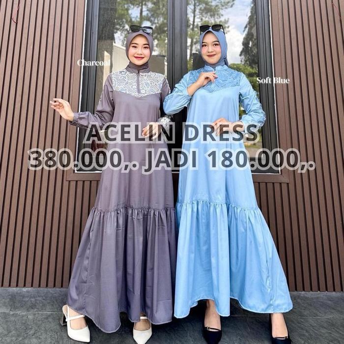 ACELIN DRESS BY JOURNEY SCARVES GAMIS LEBARAN BUSU
