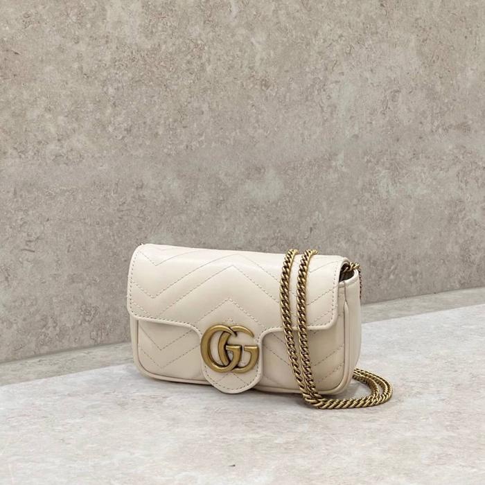 bag GG tas Super Mini White Ghw