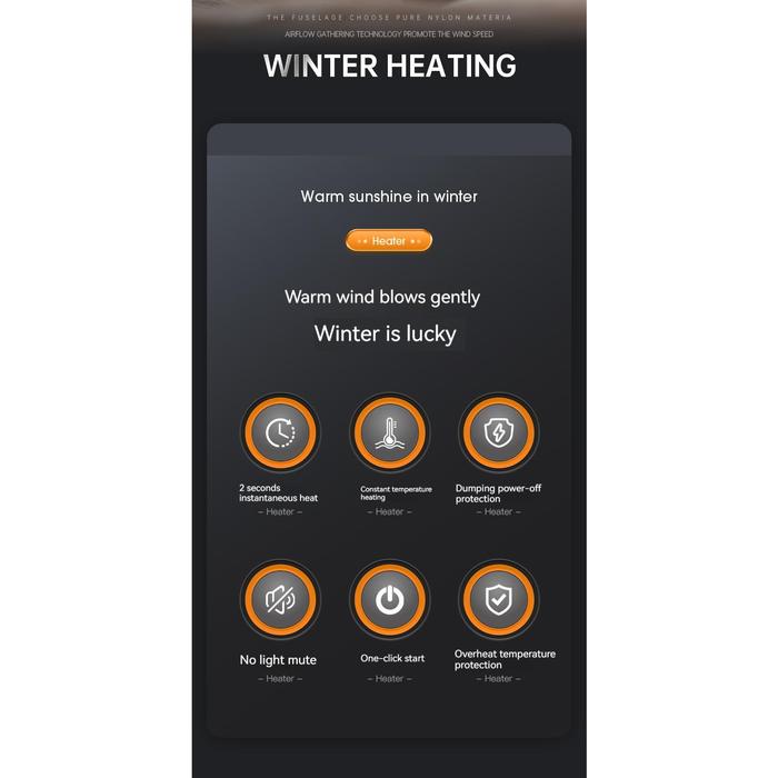 Mini Heater Household Portable Electric Space Heater Hot Air Energy