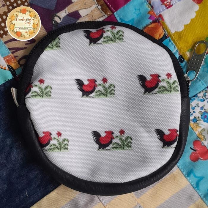 Dompet koin ayam jago hitam lucu Bingit